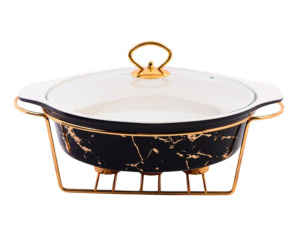 Мармит 1,25л, фарфор, металл MB (4)