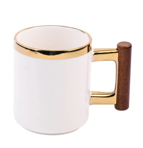 Набор кружек 6шт., 350мл, фарфор, дерево LR (8)