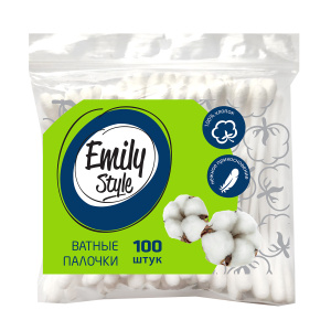 Ватные палочки в пакете 100шт. Emily Style
