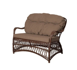 Диван с подушкой, коричневый Прованс