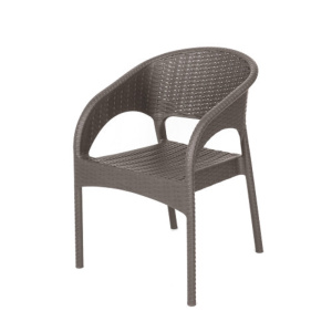 Кресло RATTAN коричневое ЭЛЛАСТИК-ПЛАСТ