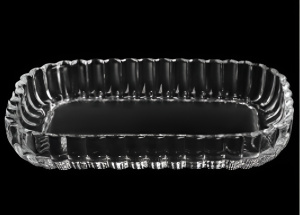 Блюдо 19х12см, прямоугольное, п/уп., стекло (24)