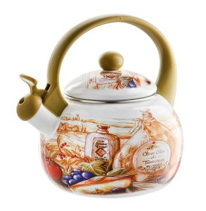 Чайник 2,5л, со свистком, эмаль "Сицилия" MetaLLoni (12)