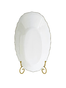 Блюдо овальное 28,5см, фарфор Кружево JEWEL  