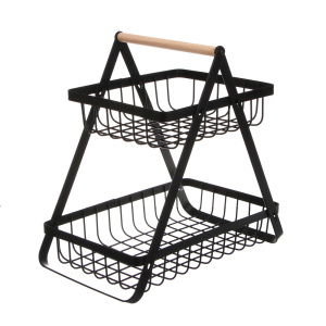 Корзина для фруктов двухярусная 22x14x25см, углеродистая сталь VETTA (1)