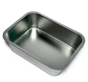 Гастроемкость 45х35х10см, толщина 0,8мм, без/кр., нерж. сталь (24)