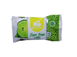 Влажные салфетки 15шт. LIME  Fresh Time (96)