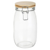 Банка для сыпучих продуктов 1500мл, 12x22см, стекло, крышка бамбук (6)