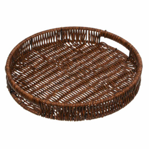 Поднос сервировочный с ручками плетенный 30x30x4см, ПВХ SATOSHI (4)