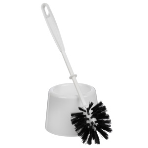 Комплект WC ёрш + подставка, пластик, белый, щетина чёрная "Мини" (3)