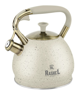 Чайник 3л, со свистком, кремовый, нерж. сталь Rashel (12)