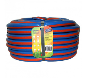 Шланг поливочный 25м, d=3/4", армиров., 3-х слойный, синий/оранжевый Гидроагрегат