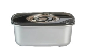 Контейнер 750мл, пластик. кр., нерж. сталь (50)