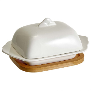 Масленка 19,5x11,5x9см, бамбук. подставка ALPENKOK (18)