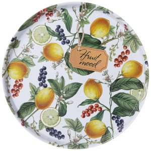 ПОДНОС СЕРВИРОВОЧНЫЙ 33X2,1СМ "ФРУКТЫ.ЯГОДЫ" AGNESS (20)