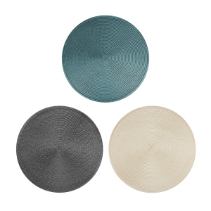 Салфетка сервировочная d38см, 3 цвета, полипропилен "Салерно" (12)