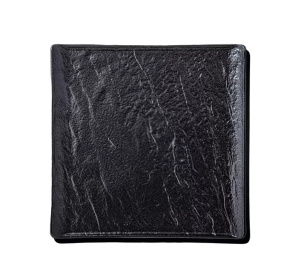 Тарелка 27x27см, квадрат., черный сланец SlateStone Вилмакс (2)