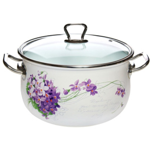 Кастрюля 4л ст/кр. Сирень INTEROS