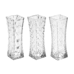 Ваза 5,5х6x18см, 3дизайна, стекло (3)