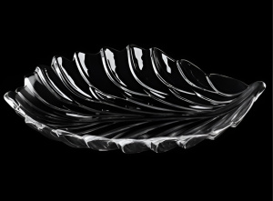 Блюдо овальное 31х25см, стекло "Листок" (20)