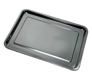 Поднос 40x30x2cм, толщина 0,6мм, нерж. сталь (100)