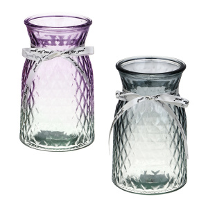 Ваза 18х11см, 2 дизайна, стекло (2)