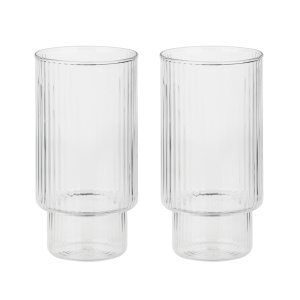 Набор стаканов 2шт., 400мл, рифленый, стекло Астра MILLIMI (1)